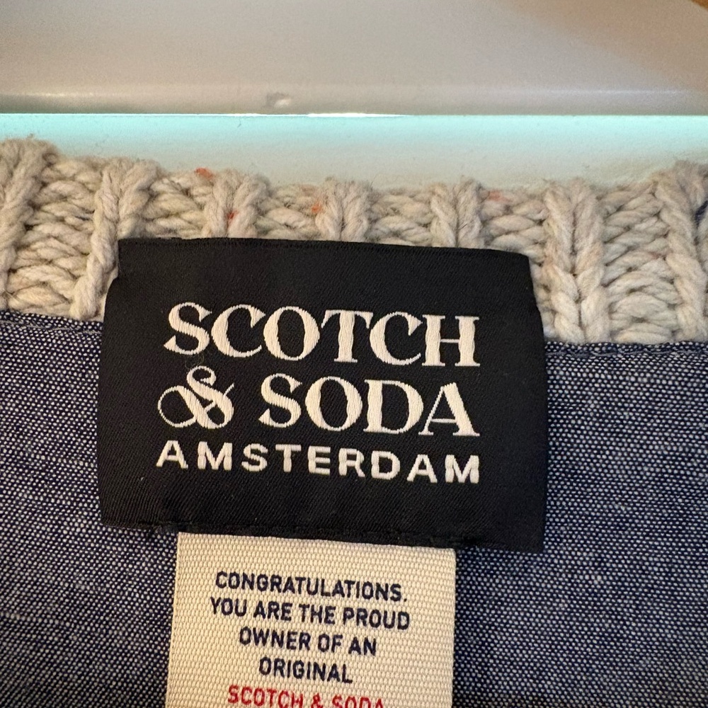 Scotch & Soda Beige and Black Cable Knit Sweater - Picture 5 of 9